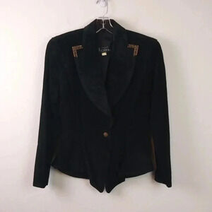 Phoenix Outwear Genuine Suede Leather Jacket Black